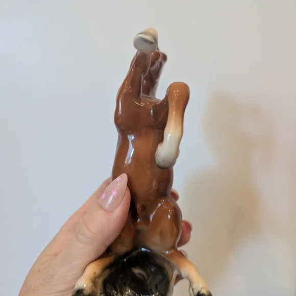 Brown Ceramic Horse Figurine - Picture 3 of 8